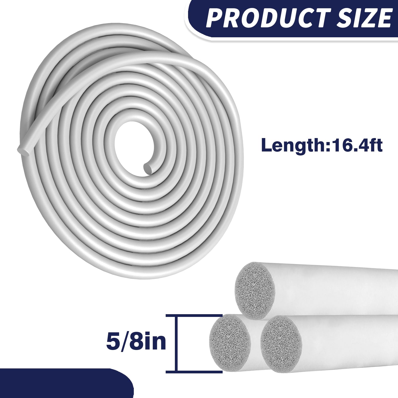 Epdm Rod Snapklik.com : DGSL Backer Rod 5/8 Inch, Caulk Saver For Gaps And Joint ...