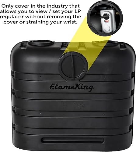 Miniatura 9 de Flame King Dual 30LB LP tanque de propano ligero cubierta de plástico resistente para RV, remolque de viaje, cámper - blanco
