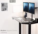 VIVO Électrique 55 x 24 dans Bureau de bord carré, Réglage de la hauteur de la mémoire, 1B-S Series, Cadre noir haut noir, DESK-KIT-1B55S-B