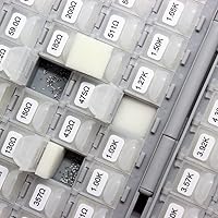 Vista 15 de AideTek SMT SMD 0201 Size 144 Values 100pc / Value Resistance Set 1% in Assortment Box-All Enclosure 14400pcs Assorted resistors kit