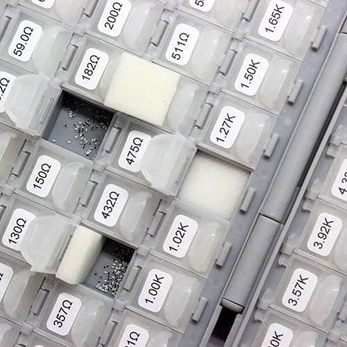 Miniatura 15 de AideTek SMT SMD 0201 Size 144 Values 100pc / Value Resistance Set 1% in Assortment Box-All Enclosure 14400pcs Assorted resistors kit