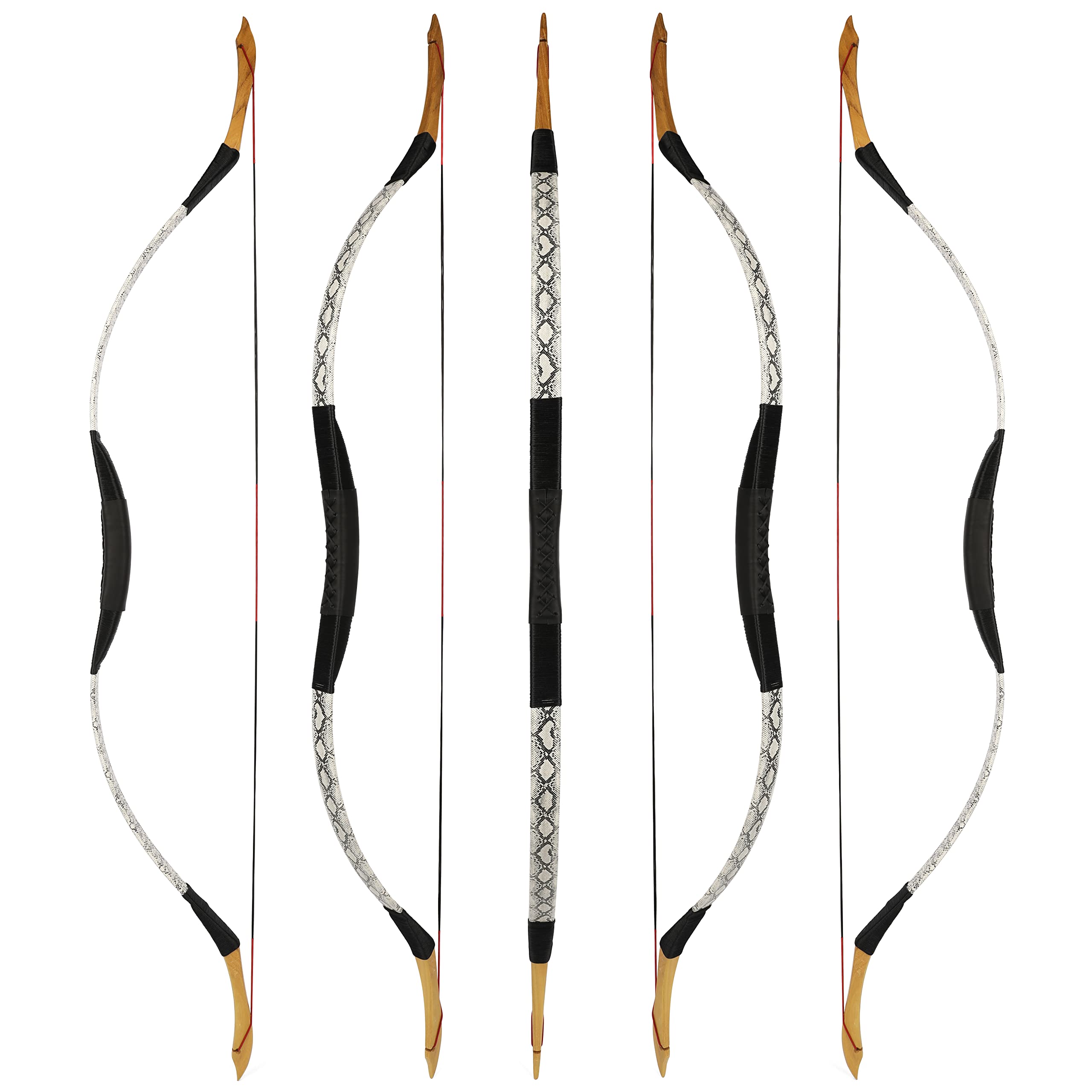 Traditional Hunting Longbow | Handmade Wooden Mongolian Style Bow | Adults Youth Beginners | Ambidextrous‌