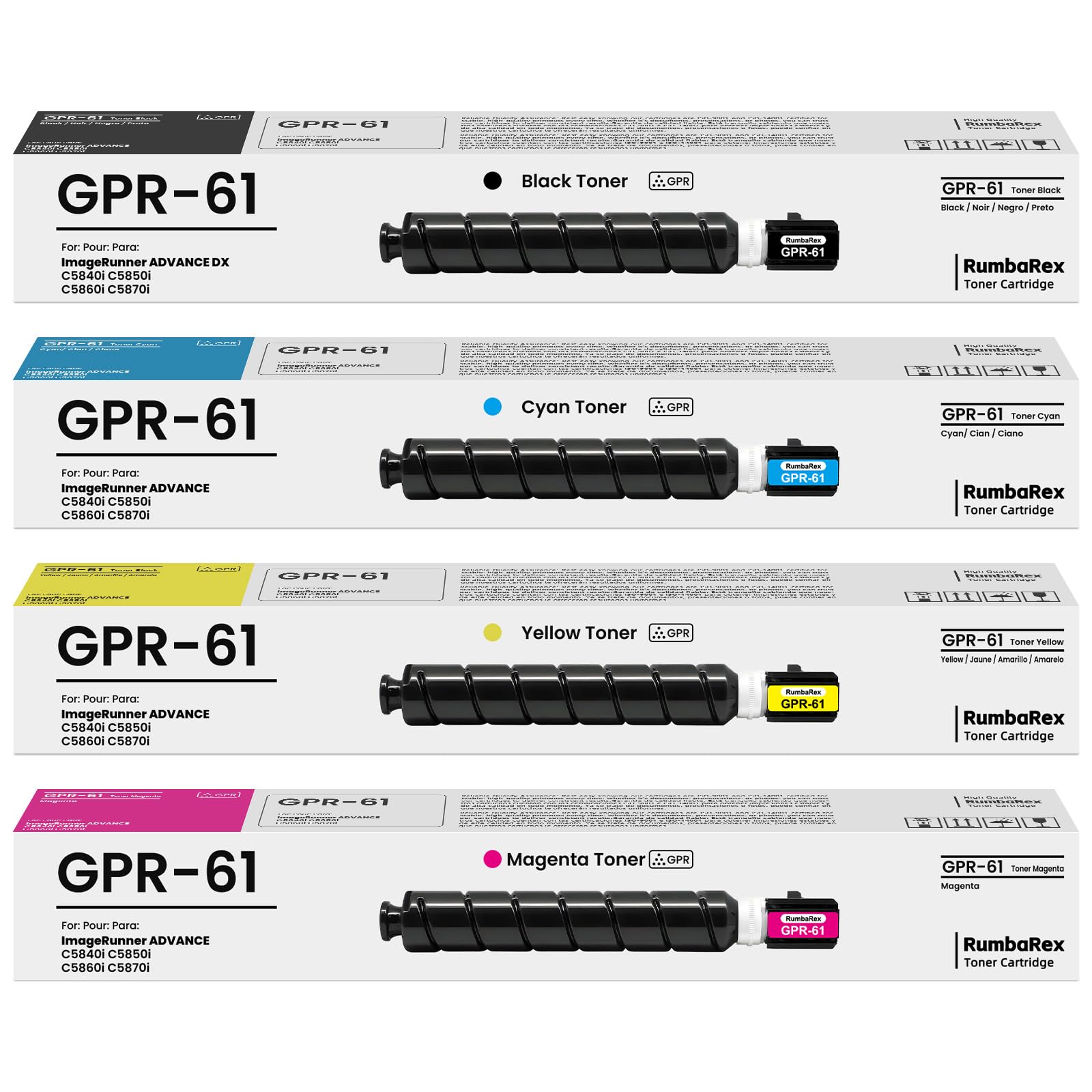 Amazon.com: RumbaRex GPR61 GPR-61 Toner Cartridges High-Yield