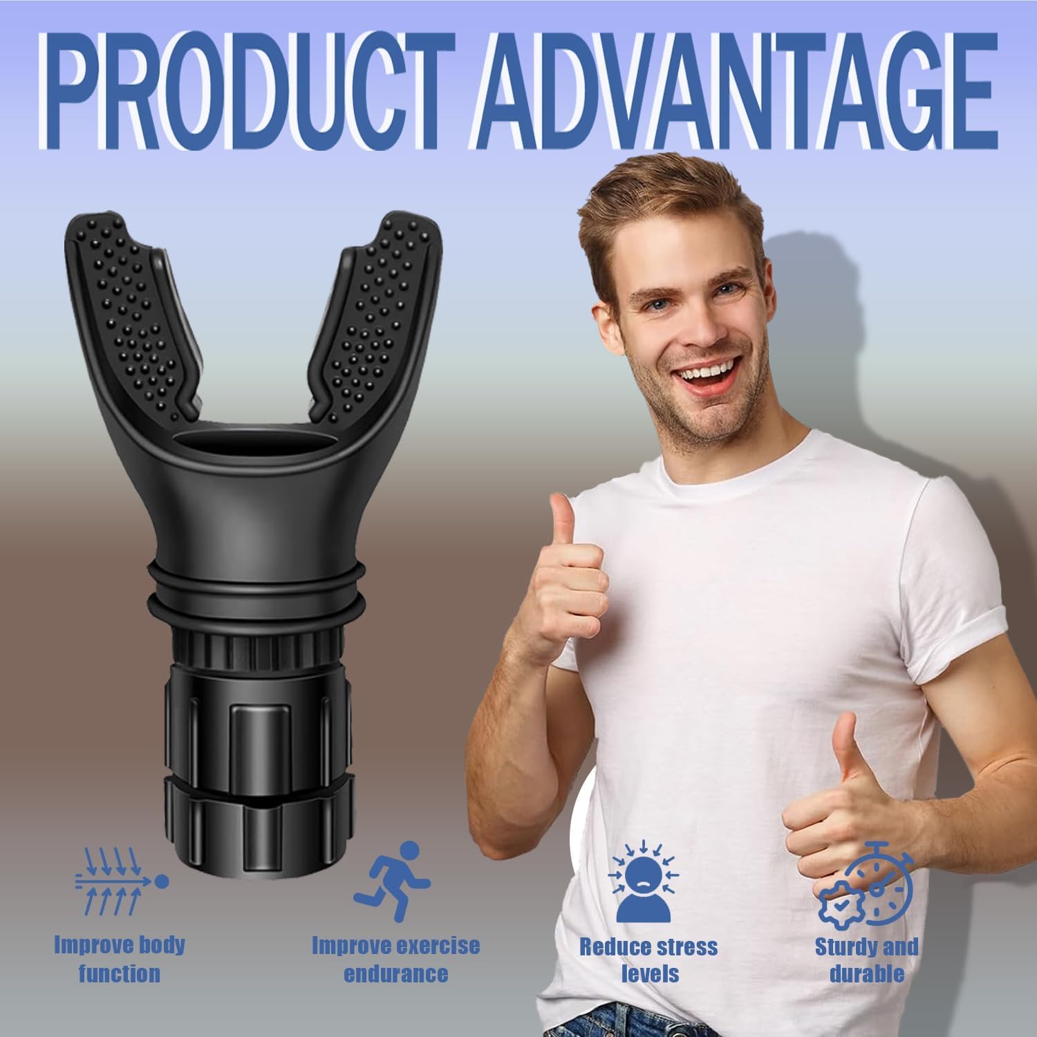 JICOOT Portable Breathing Exercise Device For Lungs,Breathing Trainer With Resistance Adjustable,Lung Trainer With Excellent Quality Silicone,Easy To Clean & Use,Improve Breathing Capacity & Endurance 4