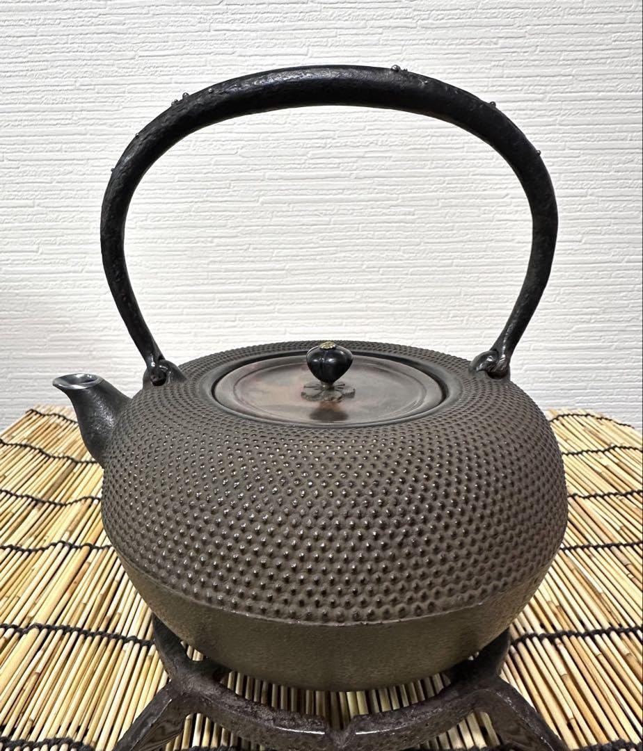 新品　敬典工房正寿堂山正造銀粒象嵌鉉銀口斑紫銅蓋１２型人間国宝　高橋 敬典作 新品 敬典工房 正寿堂 山正造銀粒象嵌鉉銀口斑紫銅蓋