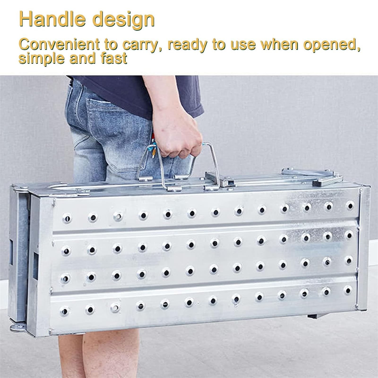 Equipo de andamio Plegable portátil, Escalera de Plataforma de Trabajo de Altura Ajustable, Banco Resistente para decoración de Techo, Limpieza, construcción