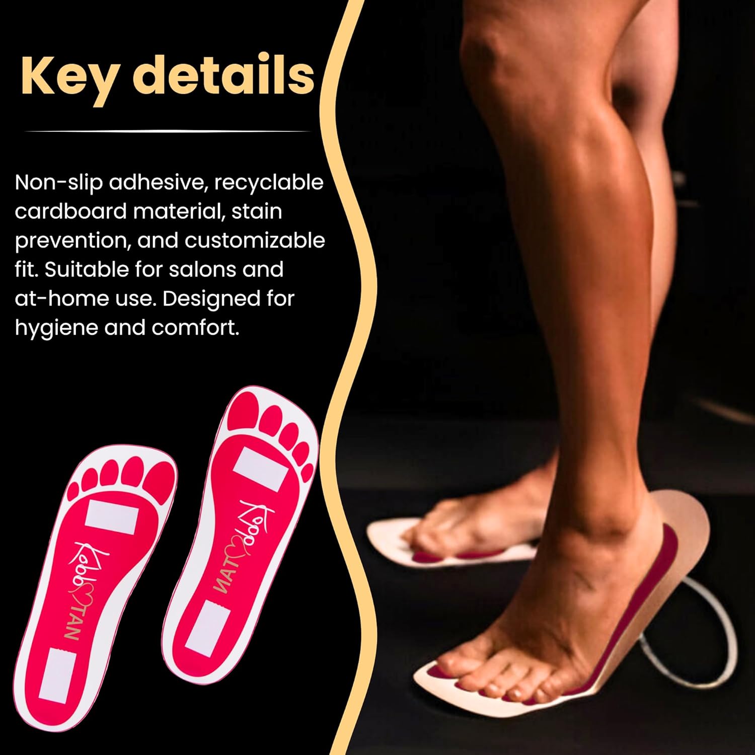 150 Pairs(300feets)Spray Tan Feet Pads Disposable & Economic Pink Feet pads for Spray tanning,Use in Tanning booth,Sunless Tanning at Home or Beauty Salon-Non Slip-Comfortable-Hygienic-Ultra Bronzing