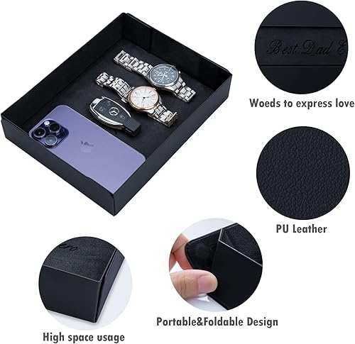 Miniatura 3 de V-Laufy - Los mejores regalos para papá de hija e hijo regalos para papá que no quiere nada atrapar todas las bandejas juego de bandejas de joyería