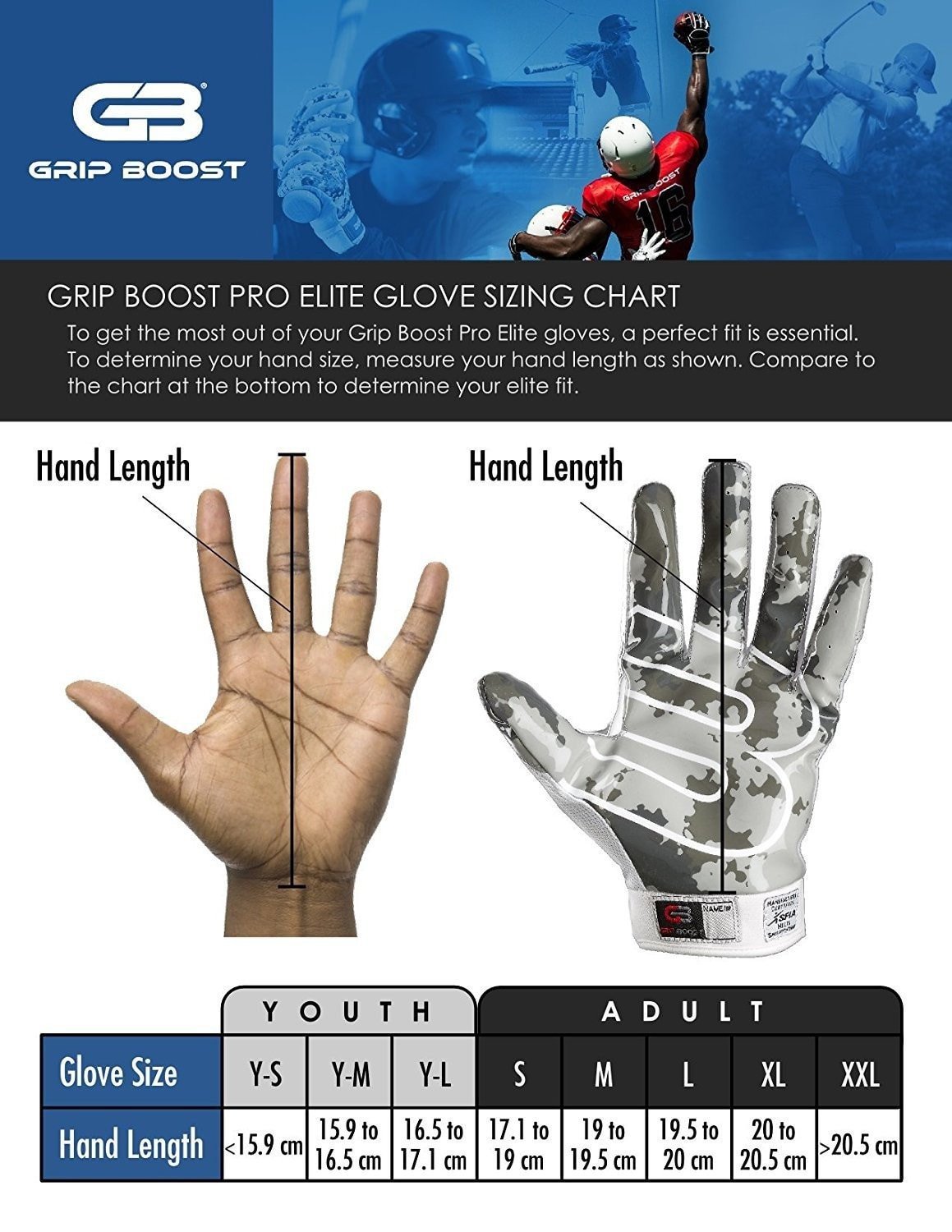 Grip Boost Stealth Pro Elite American Football Receiver Gloves