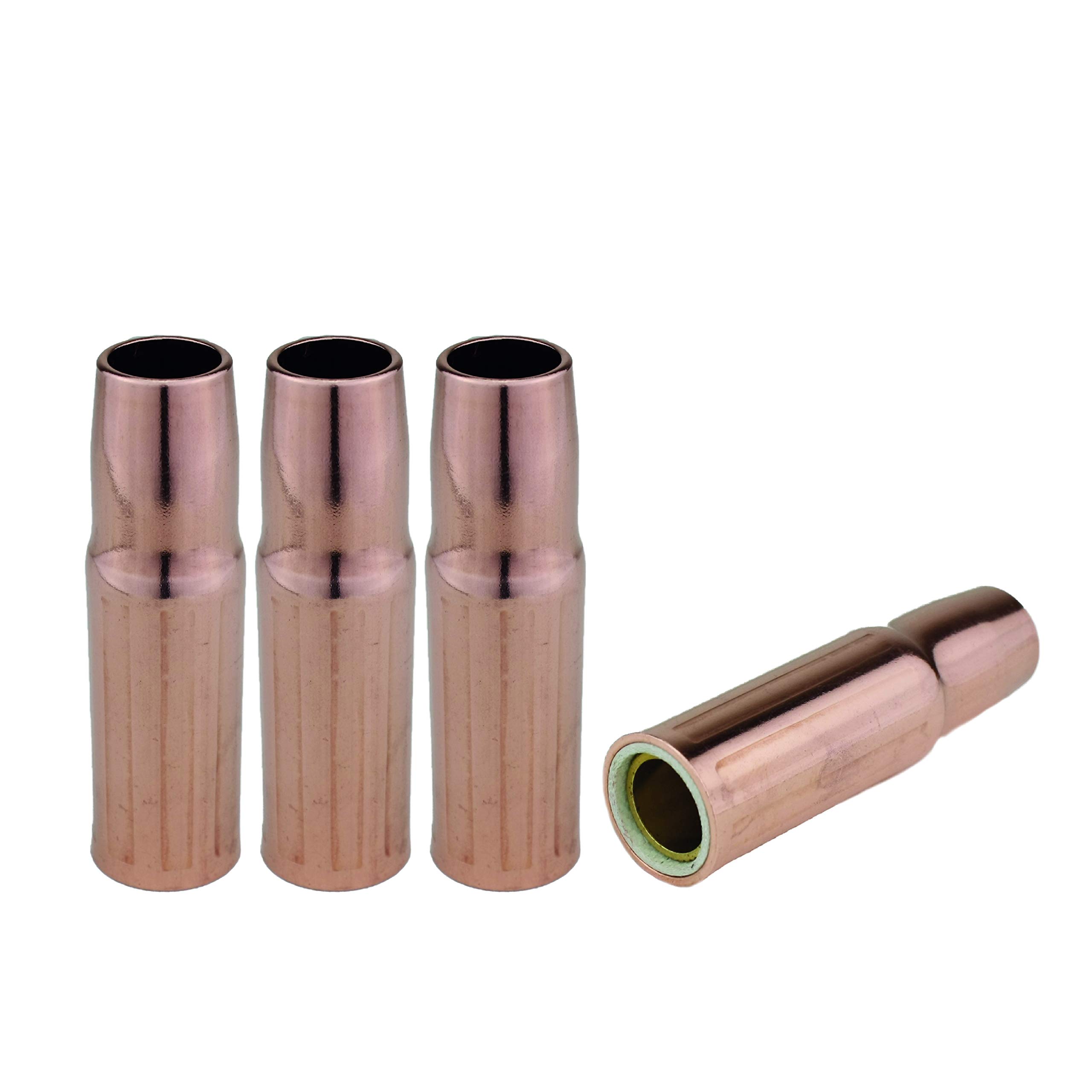 SÜA - MIG Nozzles - Compatible with Lincoln/Magnum 200 to 400 and Tweco #2 to #4 Guns - Size: 5/8'' - Model: 23-62 - (4 PACK)