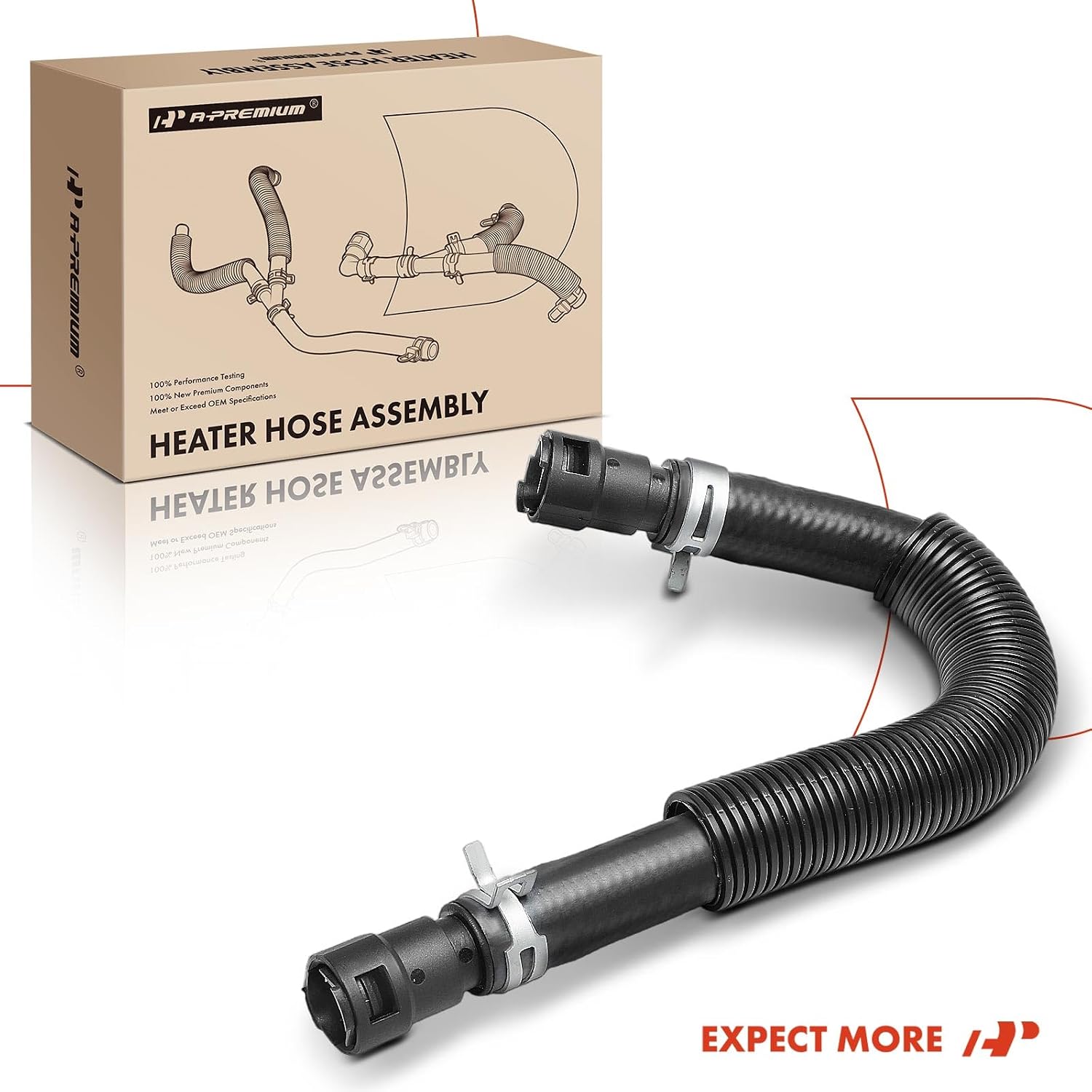 A-Premium Outlet HVAC Heater Hose Pipe Line Assembly Compatible with Ford F-150 2004-2008 & Lincoln Mark LT 2006-2008, 5.4L