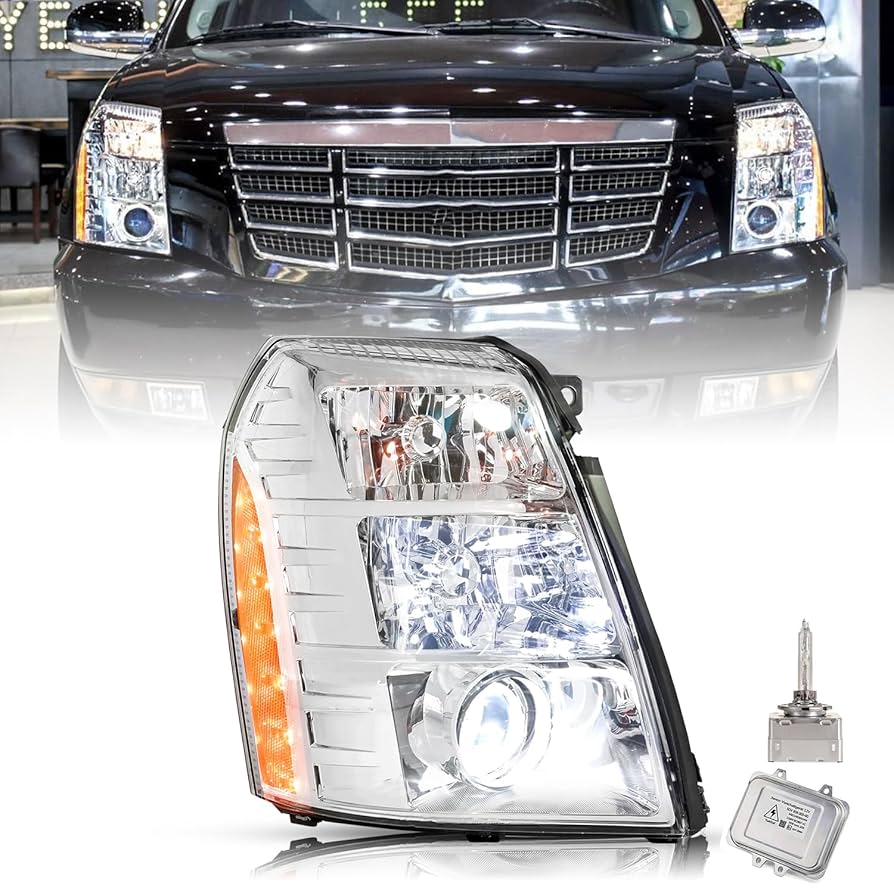 その他 CADILLAC HCT-5-007 2007-2014 Cadillac Escalade HID/Xenon Black Smoked LED DRL