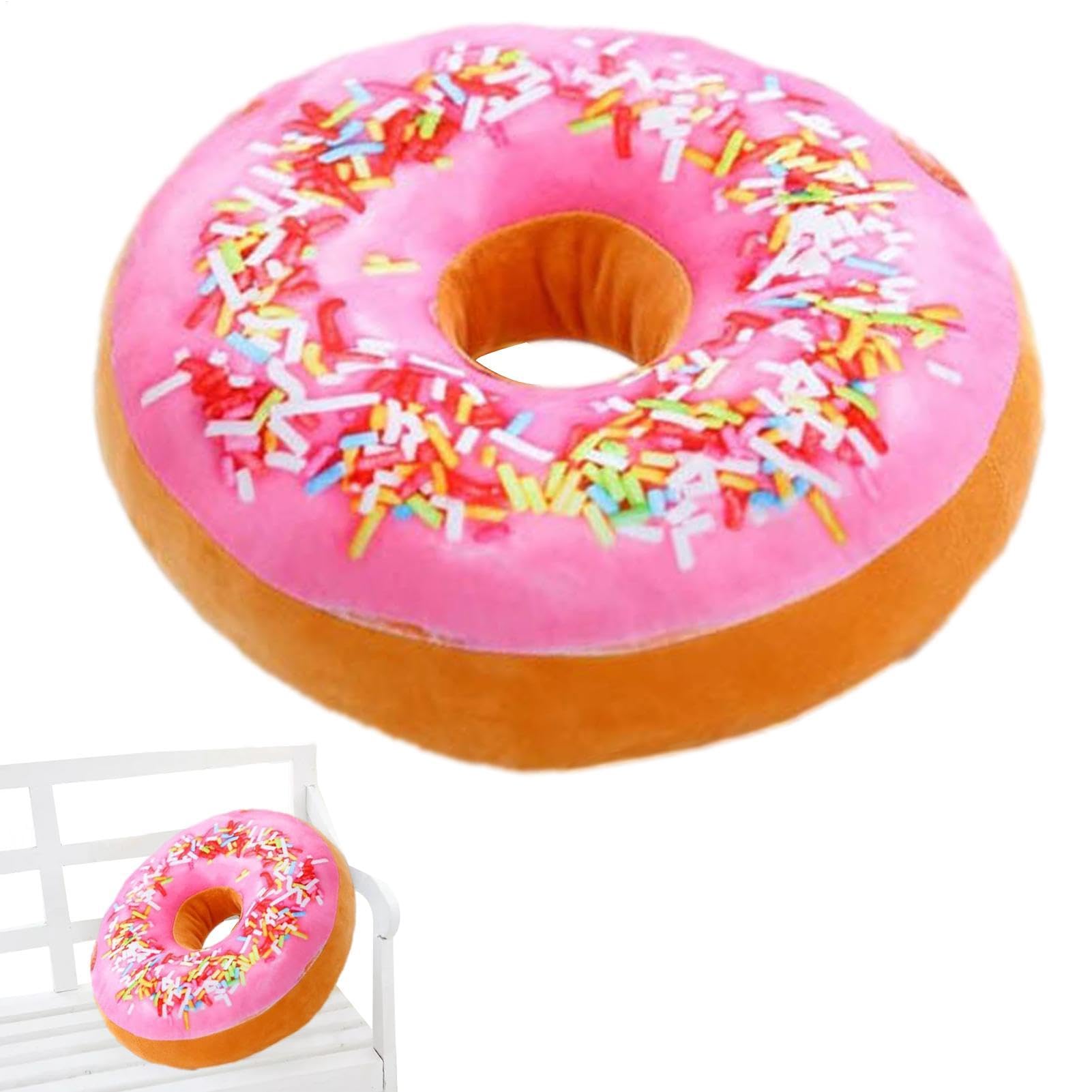 Kids Donut Pillow | Food Plush Pillow Funny - Novelty Doughnut Plush Cushion Pillow Donut Pillow Toy Favors, Back Stuffed Cushion Throw Pillow Plush Play Toy Doll For Chair Car Seat