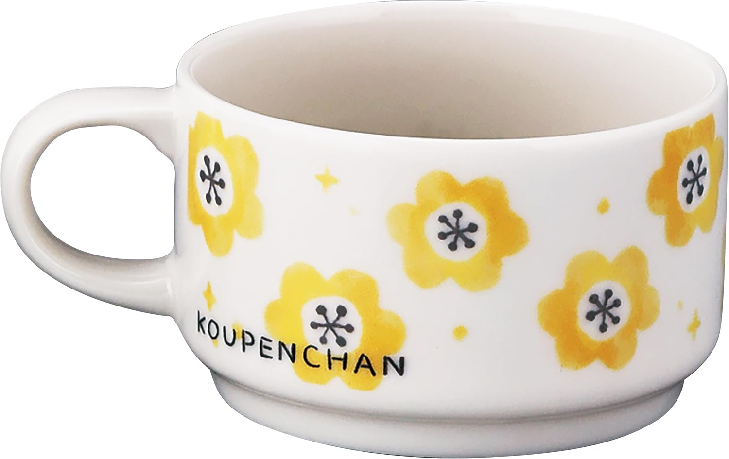 Kopen-chan Rurutea KPC12-11 Mug, 10.1 fl oz (300 ml), Diameter Approx. 3.9 x 2.4 inches (10 x 6 cm), Tsukaresama, Coffee, Goods, Miscellaneous Goods, Tableware, Made in Japan, Yellow
