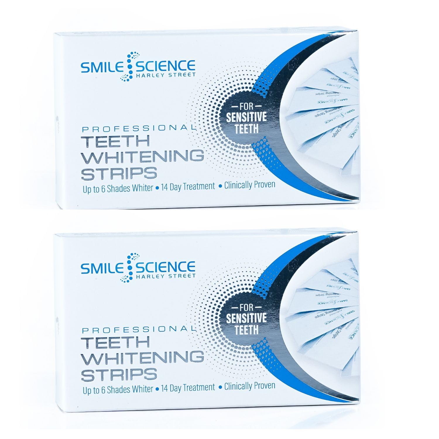 Strisce sbiancanti per denti 56 strisce, confezione doppia, fino a 6 tonalità più bianche in 14 giorni, 100% sicure per smalto, vegane, sbiancanti per denti