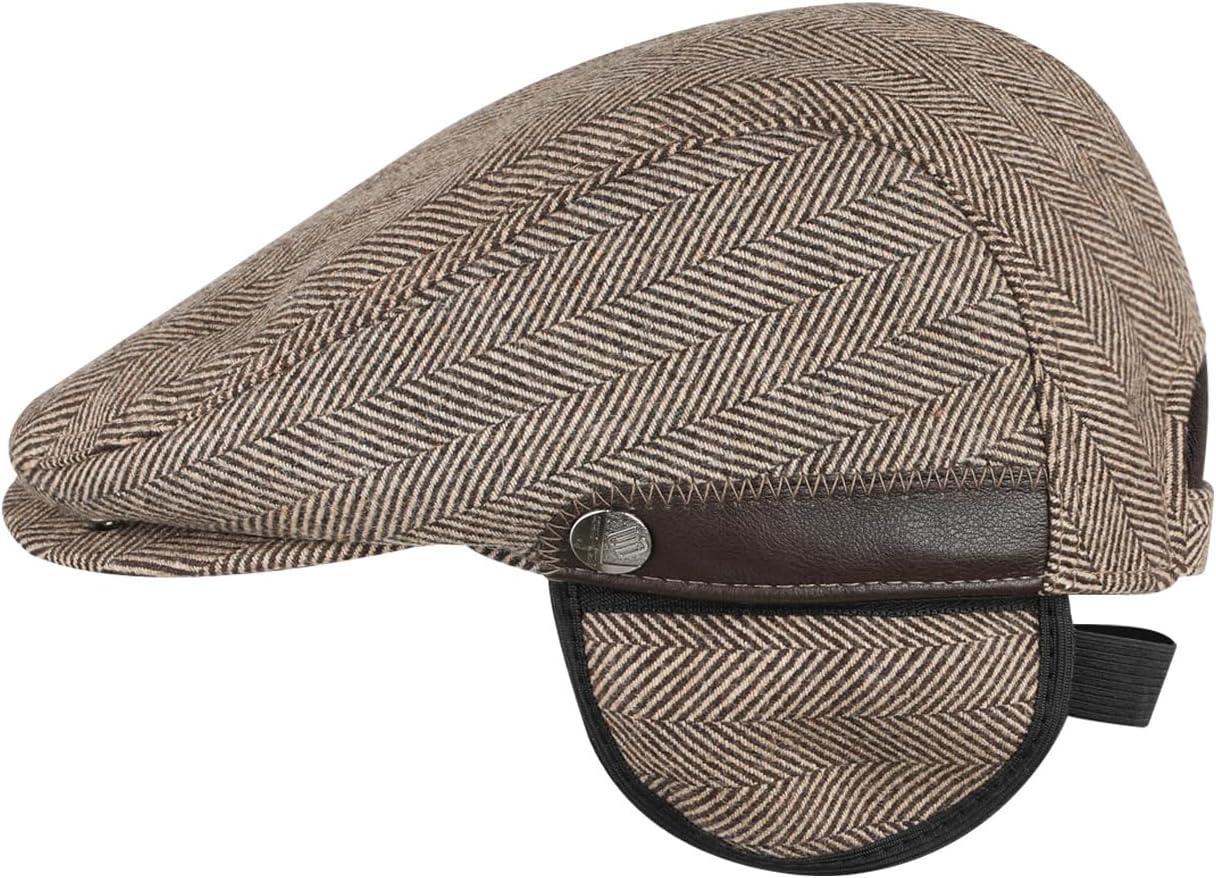 Sumolux Mens Newsboy Hat Flat Cap Gatsby Newsboy Lvy Irish Hats Driving Cabbie Hunting Cap - Image 4
