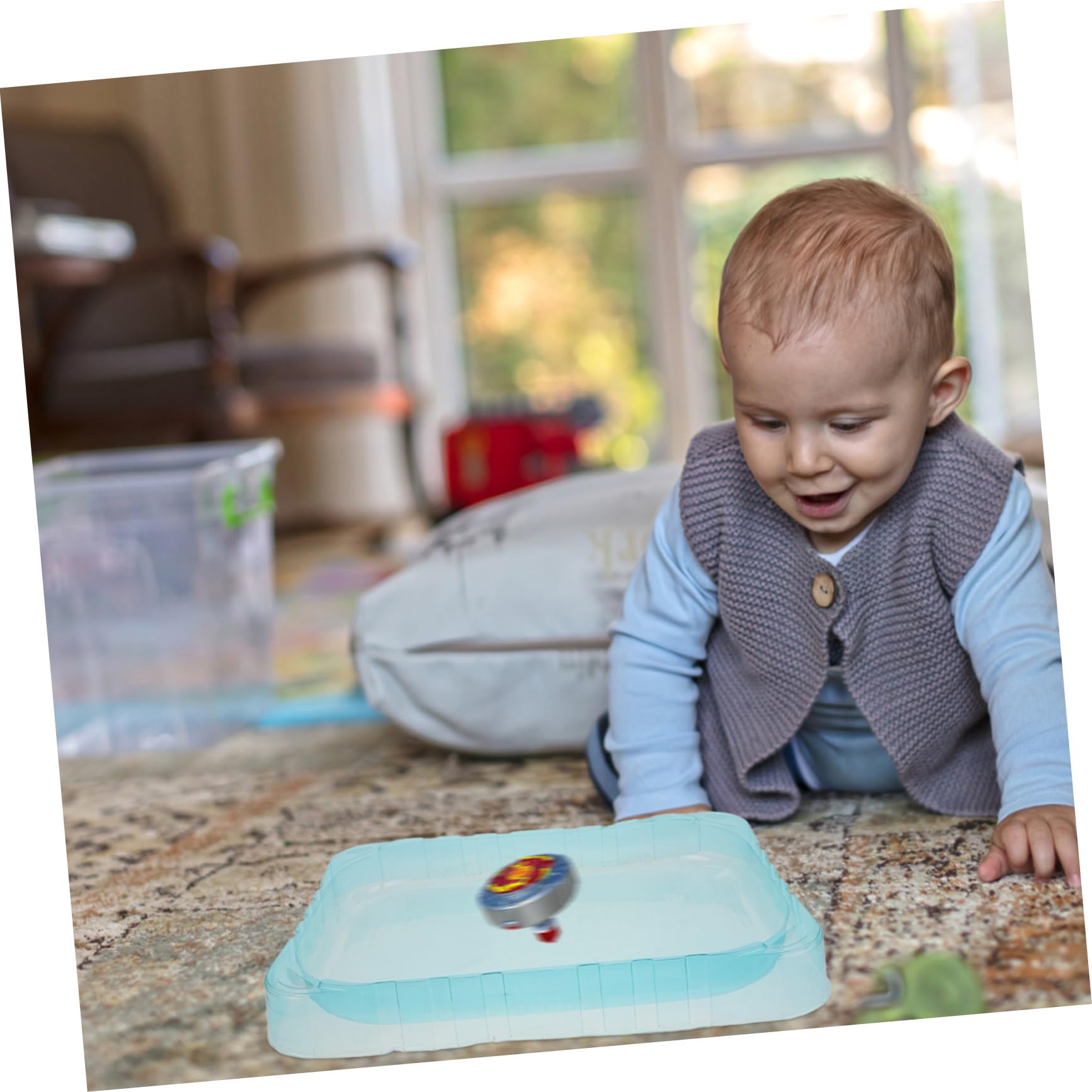 VICASKY Gyro Train Stadium Rectangular Gyro Disc Interactive Gyro Battle Game Set