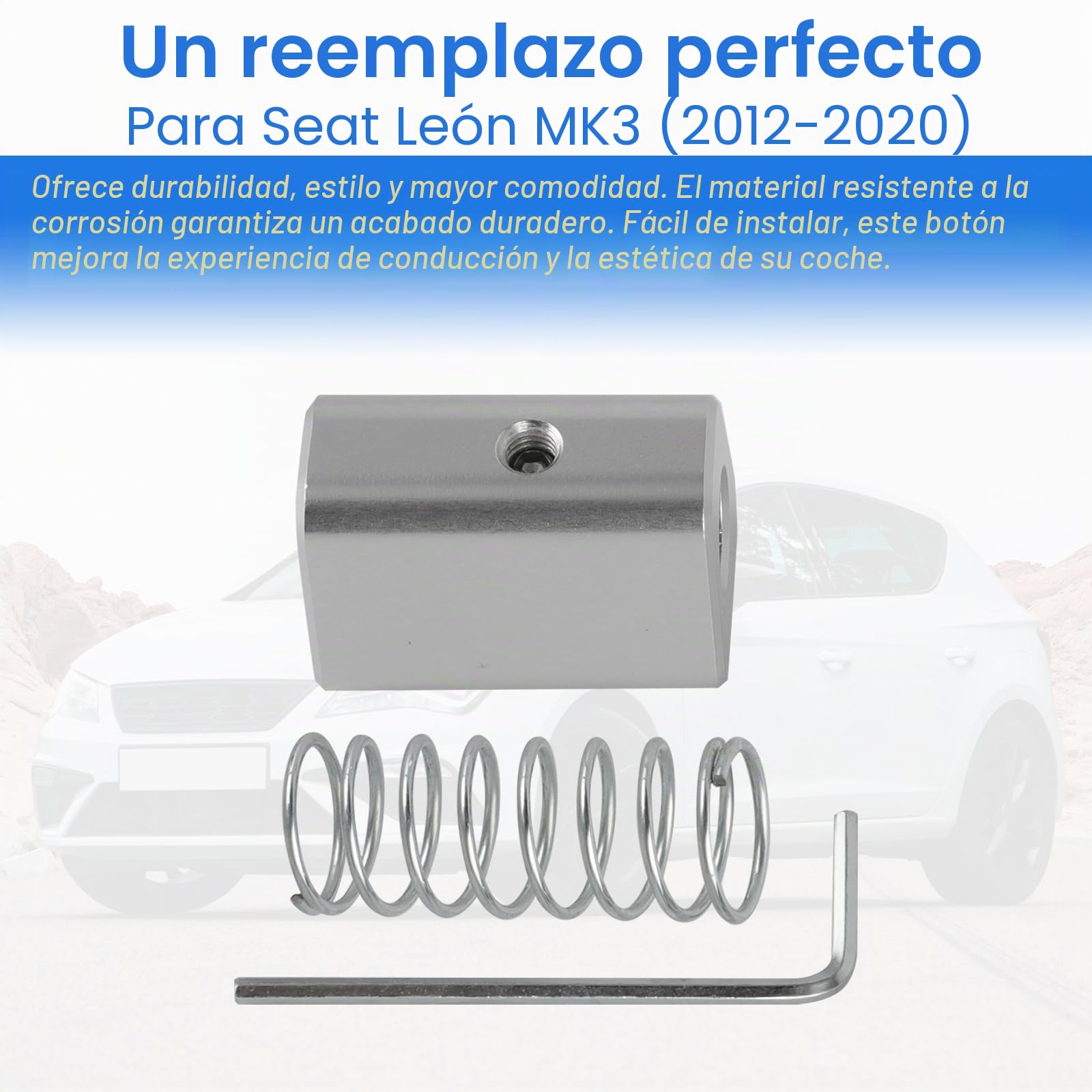 Botón de freno de mano para Seat Leon MK3 2012-2020 | Construcción de aluminio, reemplazo directo, compatible con modelos 2012-2020
