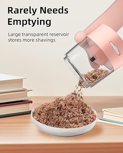 Miniatura 7 de ZMOL Sacapuntas eléctrico para lápices de colores, parada automática, sacapuntas eléctrico enchufable para 0.236-0.315 in No.2oficinahogar-negro