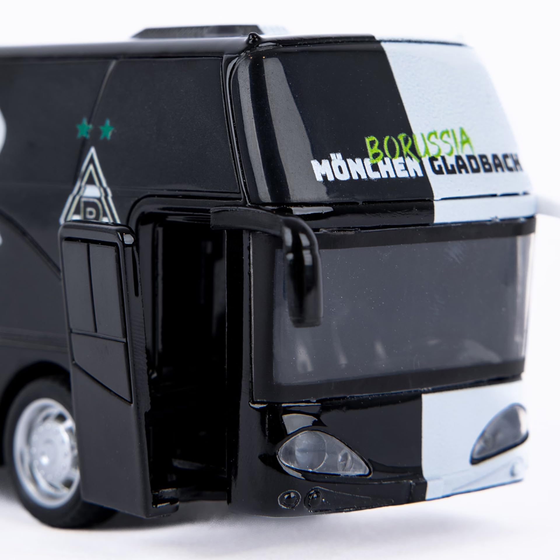 Borussia Mönchengladbach Mannschaftsbus Spielzeug | Offizieller Fanartikel Fohlenshop | Gladbach Bus mit Sound & Rückziehfunktion, Kinder Spielzeugbus