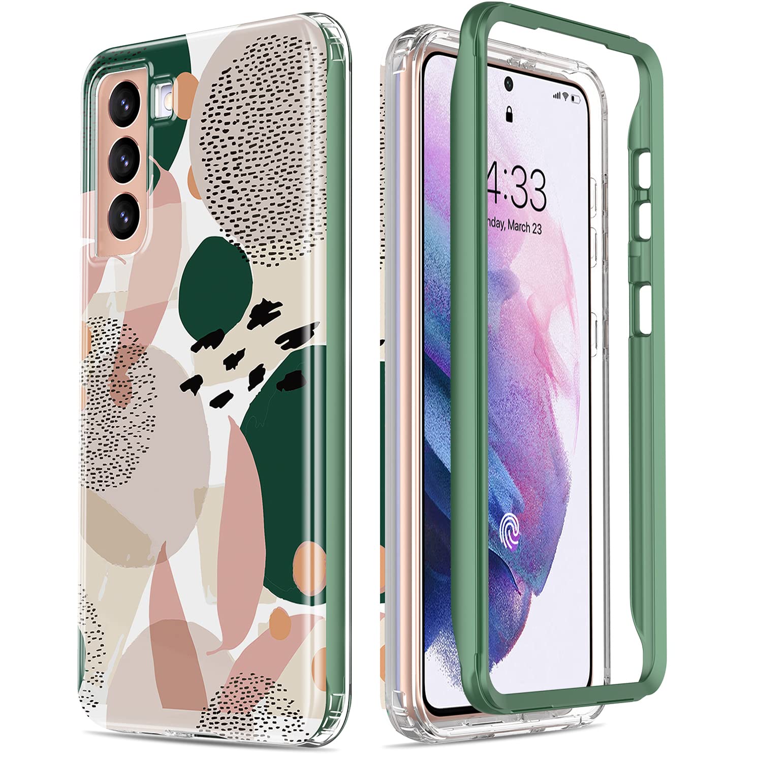 ESDOT for Samsung Galaxy S21 Case,Military Grade Passing 21ft Drop Test,Rugged Cover with Fashionable Designs for Women Girls,Shockproof Protective