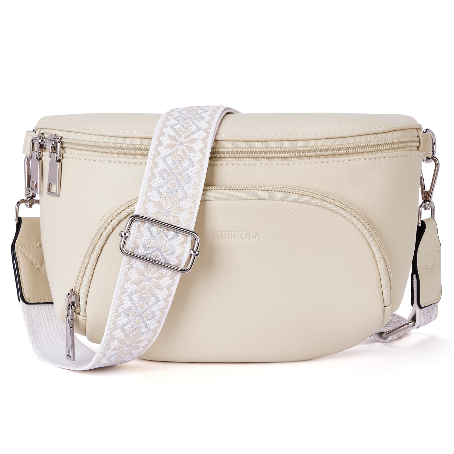 MUIIKOLA Kleine Damen Umhängetaschen, Bauchtasche Damen Crossbody Bag Damen Veganes Leder Crossbody Bag Damen,RFID Blockierung Kartenschlitz Brusttasche mit Verstellbar Abnehmbar Breiter Gurt