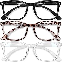 Gaoye Blue Light Blocking Glasses for Women - Stylish Lightweight Computer Glasses 3 Pack, UV Protection & Eye Strain Relief