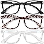 Gaoye Stylish Blue Light Glasses for Woman - Computer Glasses for Blue Light Blocking - Lightweight Frames - 3 pack