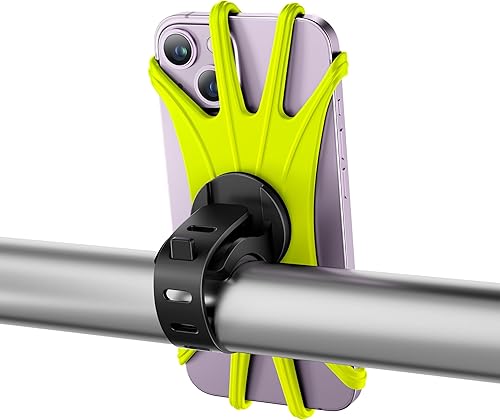 VUP Soporte de teléfono para bicicleta, soporte universal para teléfono celular de bicicleta, giratorio de 360, soporte de teléfono de silicona para