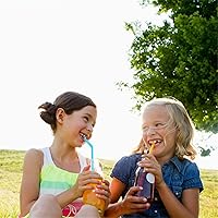 Vista 4 de Tifanso Paquete de 8 pajitas reutilizables de silicona de tamaño estándar con 1 cepillo de limpieza, pajitas flexibles extra largas para café