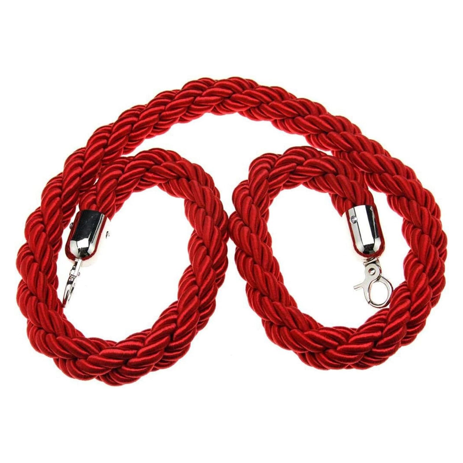 Barrier Rope, with Hooks, Stanchion Rope Safety Queue Barrier(215cm/7ft)