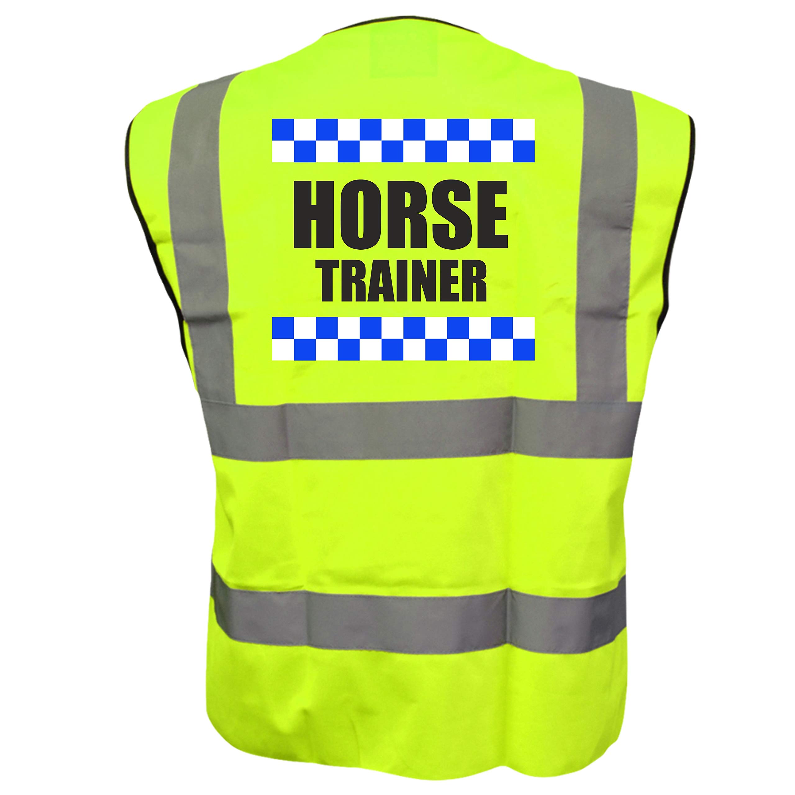 Brook Hi Vis Uk Unisex Yellow Equestrian Sillitoe Horse Trainer Hi Viz Vis Vest Horse Riding Equine Safe Reflective Waistcoat Jacket Road Safety Visibility Large