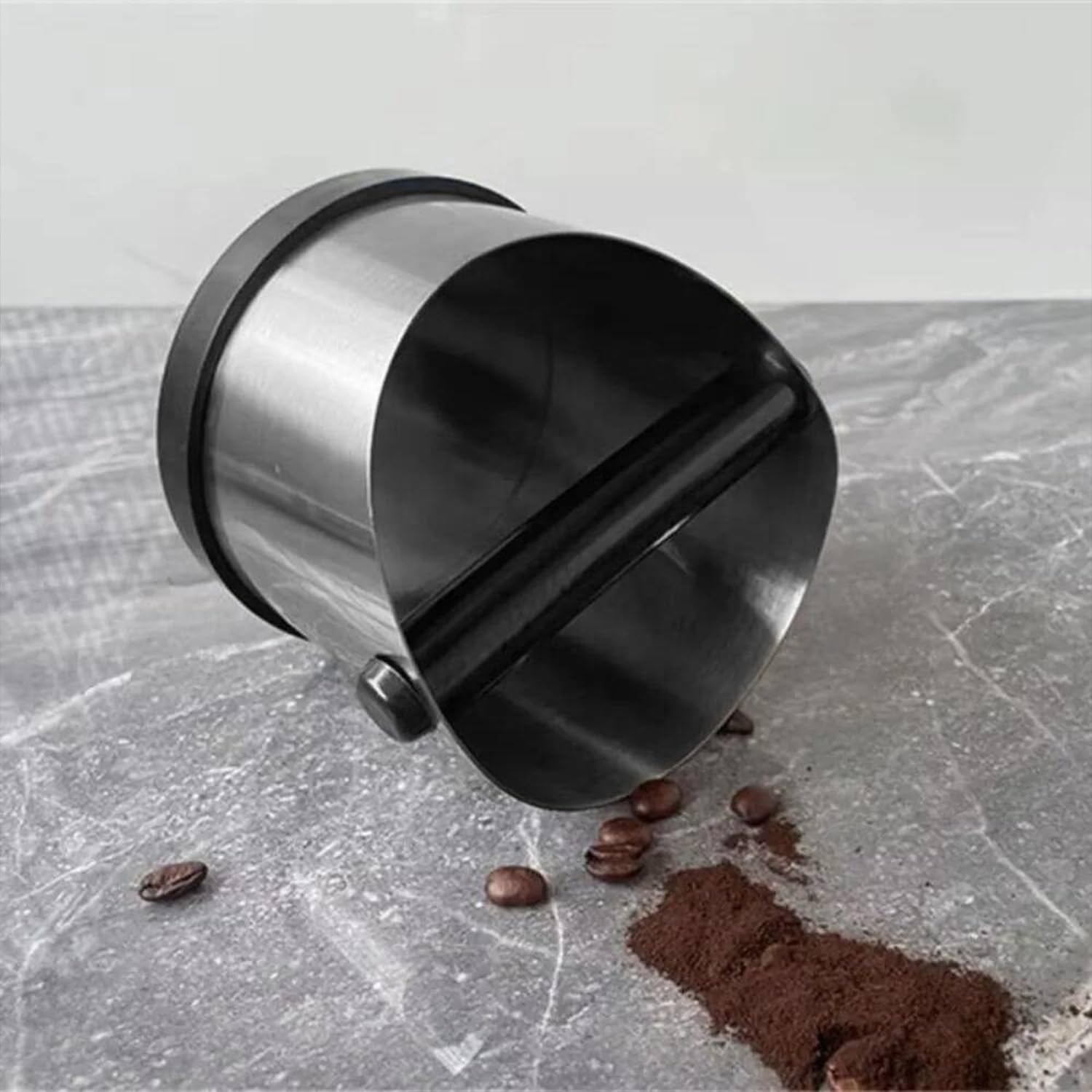 Abklopfbehälter für Siebträger: 700 ml Edelstahl Knock Box Espresso - Kaffee Abschlagbehälter & Siebträger Zubehör für Delonghi Sage Ninja Siebträgermaschine - Sauberes Kaffeesatz-Recycling