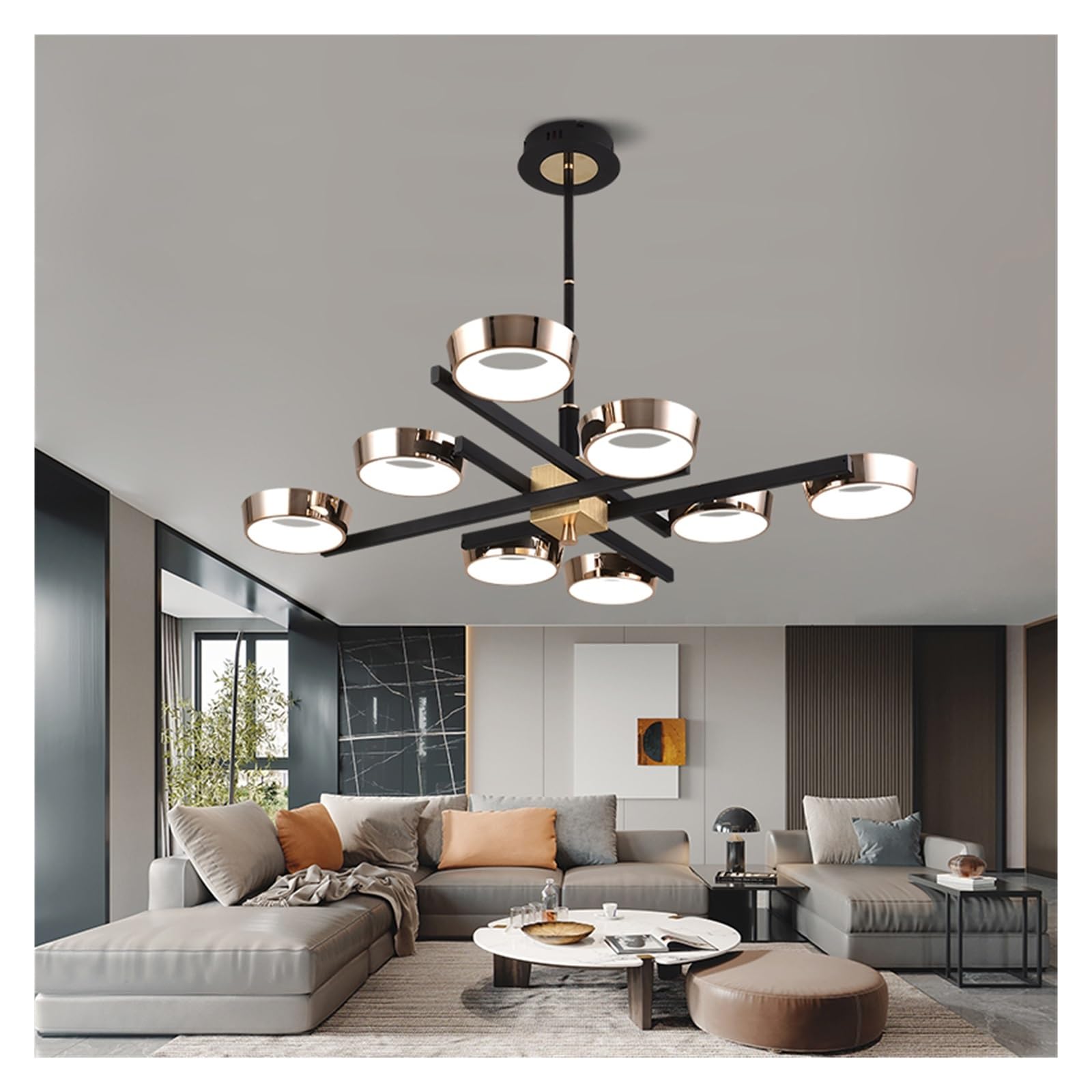 HYJAUSXB Chandelier, Modern LED Living Room Chandelier Bedroom Ceiling Light Villa Pendant Restaurant Lamp Kitchen Lighting Indoor Home Decor for Kitchens(C)