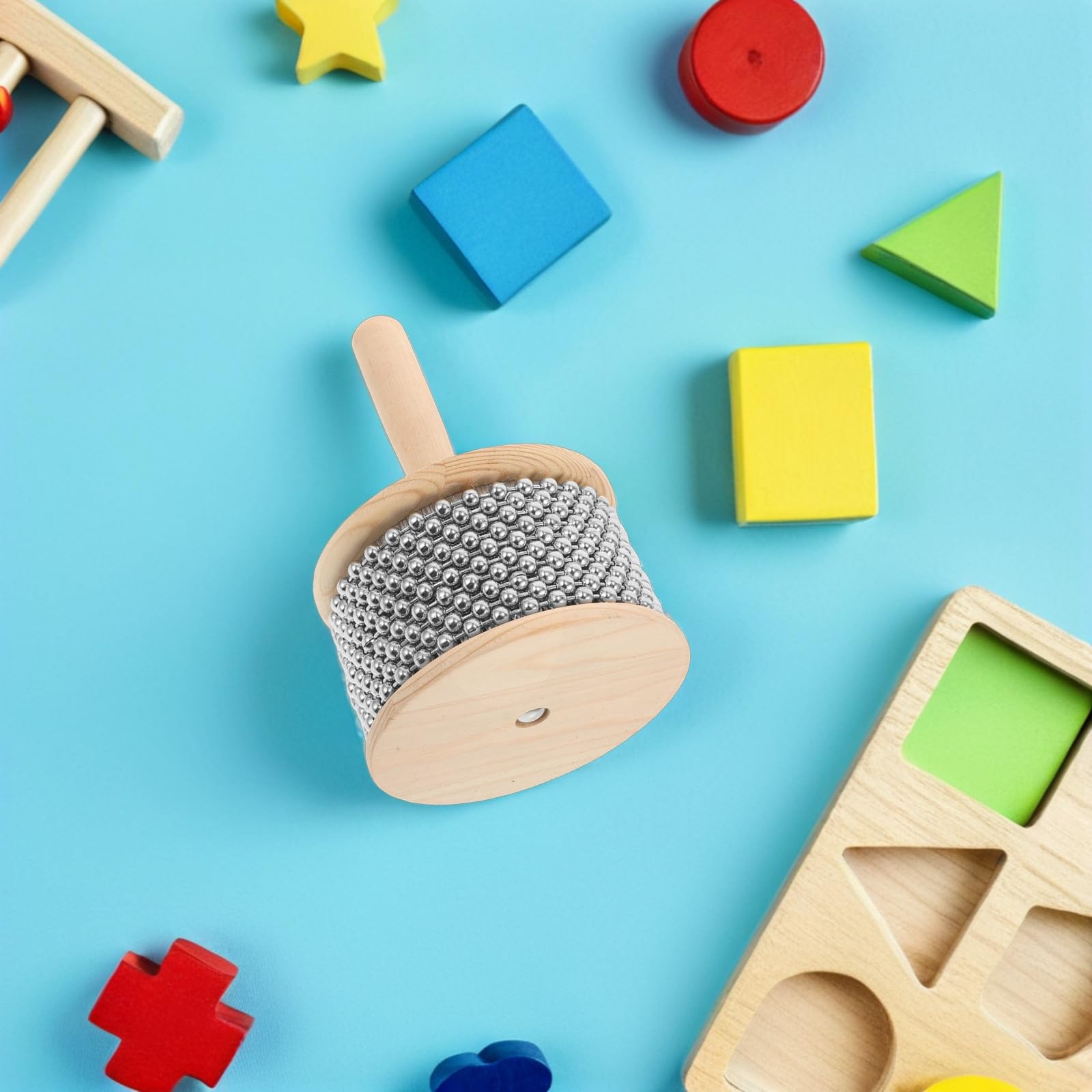 Hemobllo Cabasa Holz Schlaginstrument für Anfänger und Erwachsene Langlebiges Percussion Musikinstrument für Musikunterricht Übung und Gruppen Vielseitig Einsetzbar