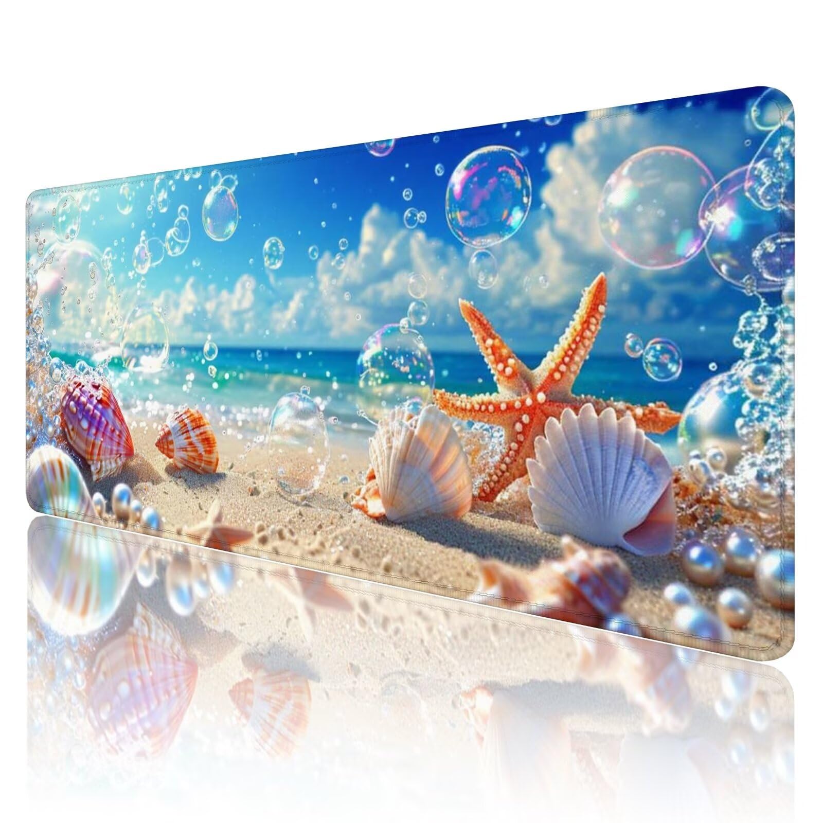 Tapis de Souris de Jeu Fleur Tapis de Souris XXL 1600x800mm Paysage Tapis Souris Gaming Grand, avec Bords Surpiqués et Base en Caoutchouc AntidéRapant Surface, AméLiore La PréCision et La Vitesse D44