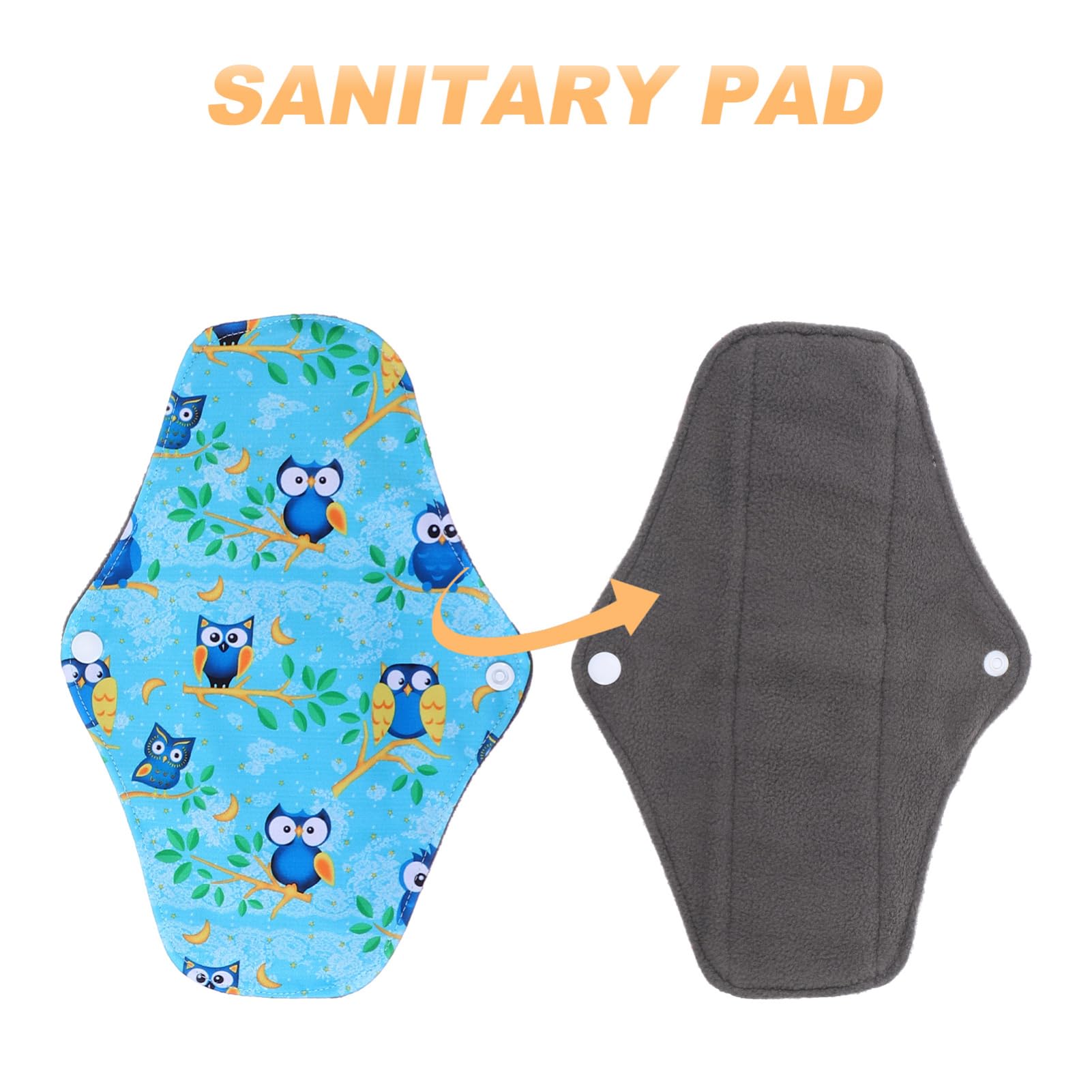 FRCOLOR 2 Juegos Toallas Sanitarias Reutilizables Toallas Higiénicas De Tela Paño Sanitario Lavable Compresas Con Alas Cuecas Menstruales Almohadillas De Lactancia Multiusos 3 Piezas * 2