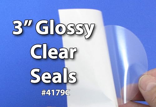 Miniatura 4 de Etiquetas imprimibles brillantes transparentes redondas de 3 pulgadas 50 hojas 4179C
