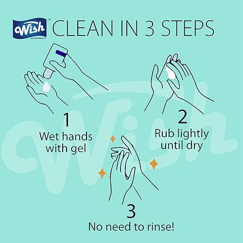 Miniatura 8 de Wish Desinfectante de manos Vitamina E con bomba y asa de transporte transparente 67.6 Fl Oz