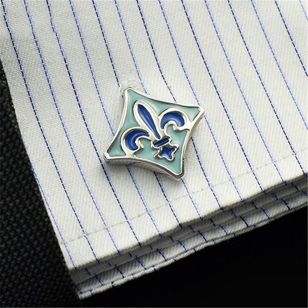 Gemelli per uomo, gemelli blu, regalo per la festa del papà, amanti, amici, anniversari di matrimonio, compleanni