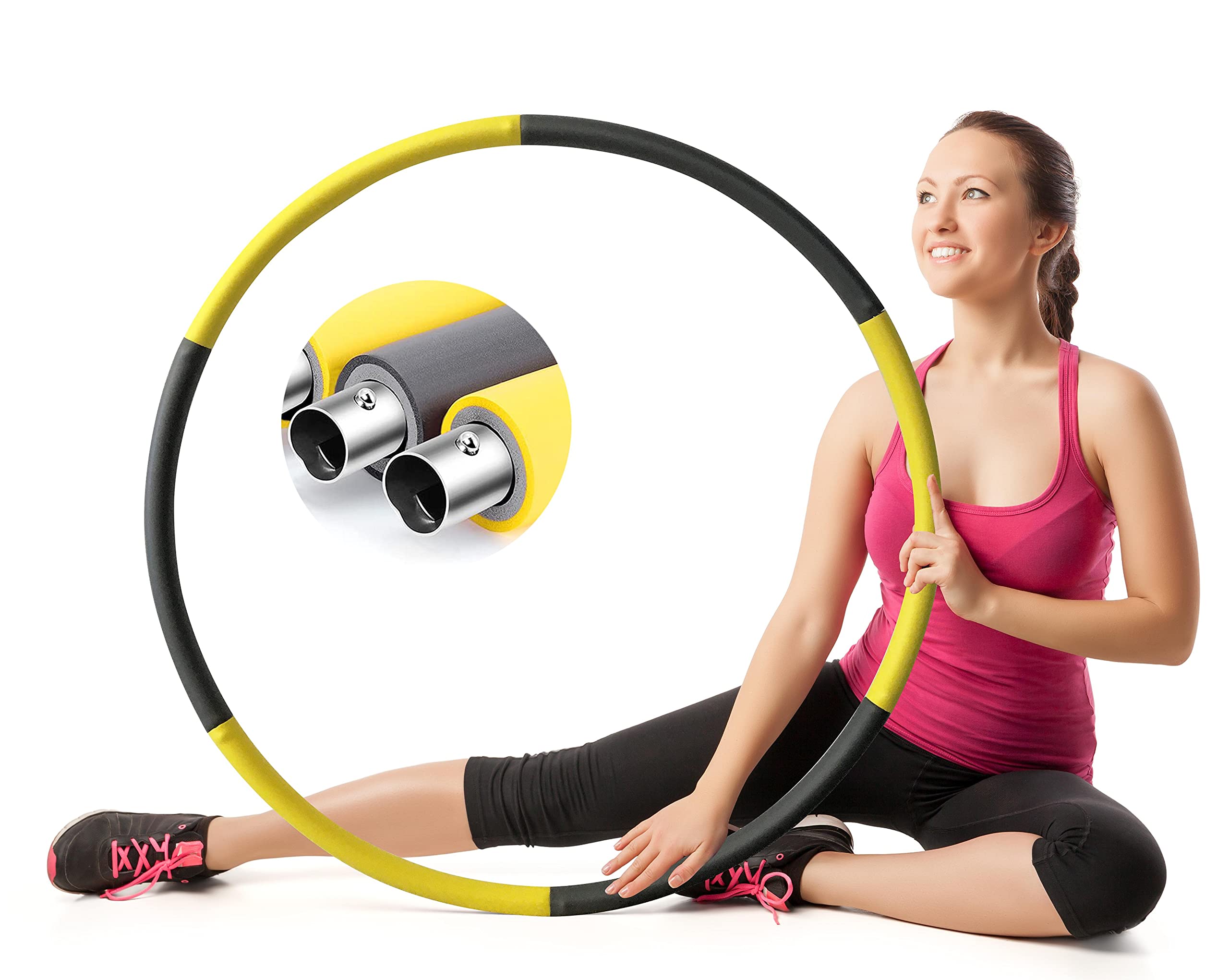 Buy NOBYTIM Weighted Exercise Hoop TIK Tok Fitness Hoop Detachable and