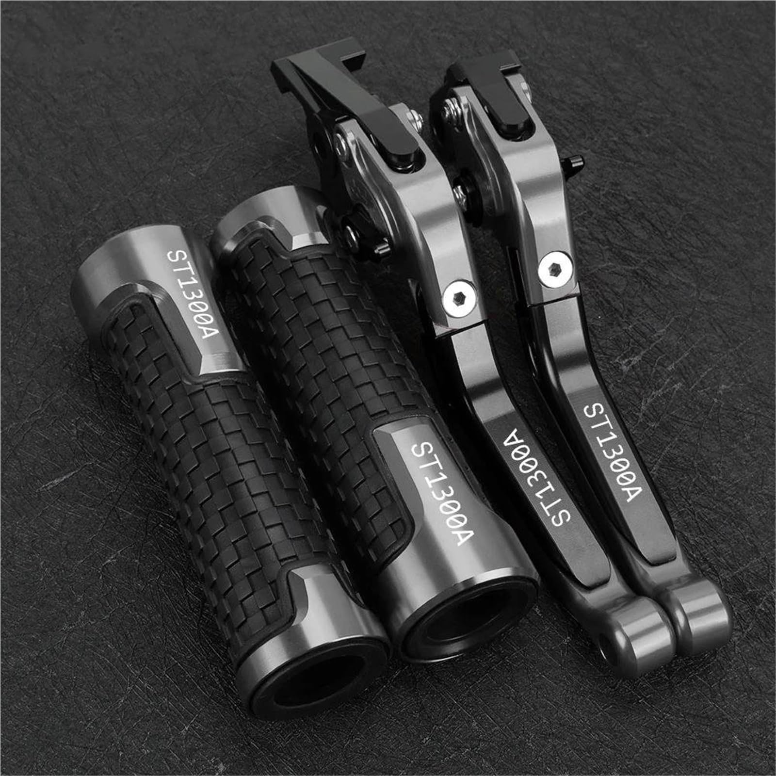 Tgvselpj Black1 Motorcycle Part 7/8" 22Mm Motorcycle Extendable Adjustable Clutch Brake Levers Controller Lever Handle For H-Onda St1300a St1300 A St 1300A 2003-2007(Black1)