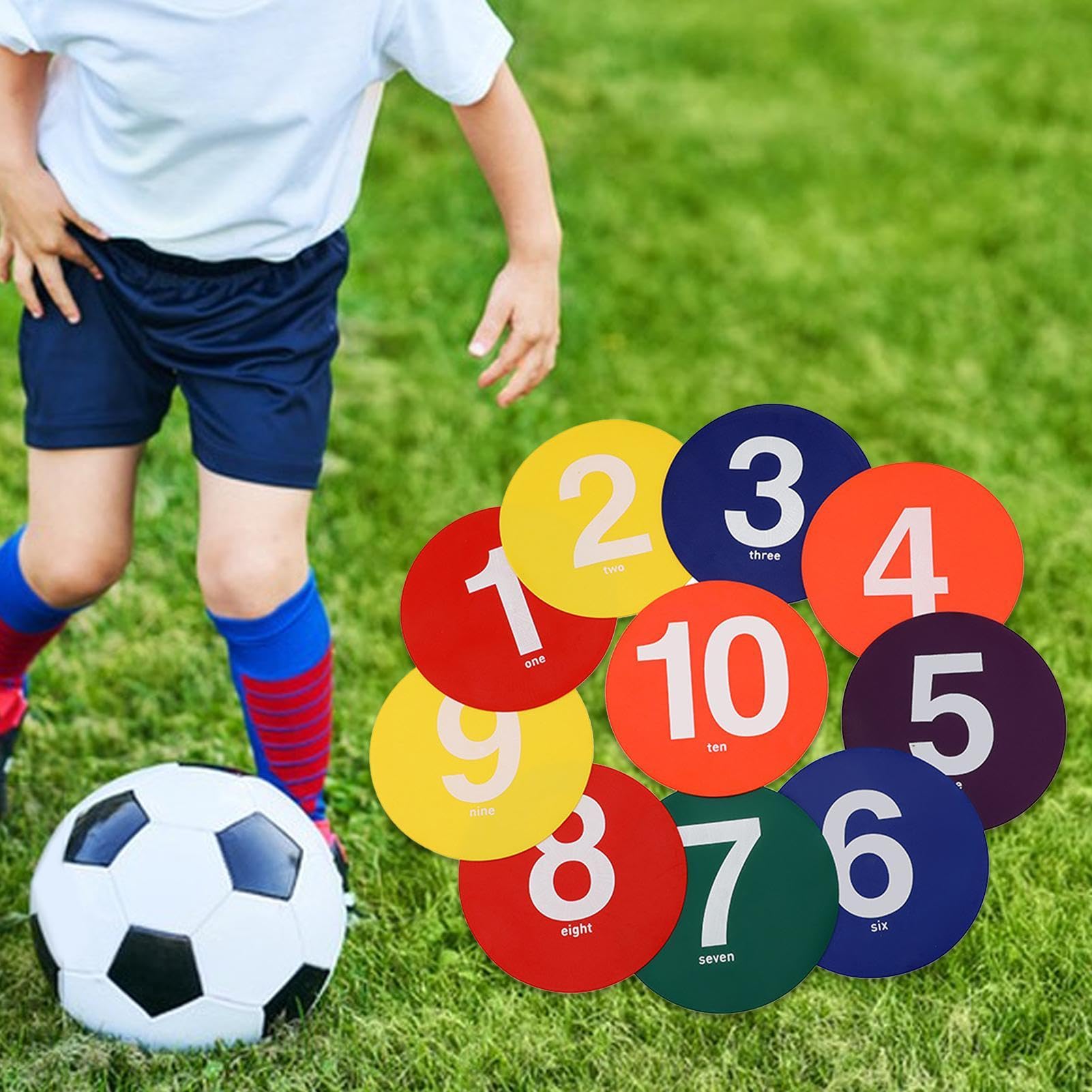 Tapis d'entraînement de football avec cônes antidérapants, Disque de sport Floor Dots, équipement d'agilité