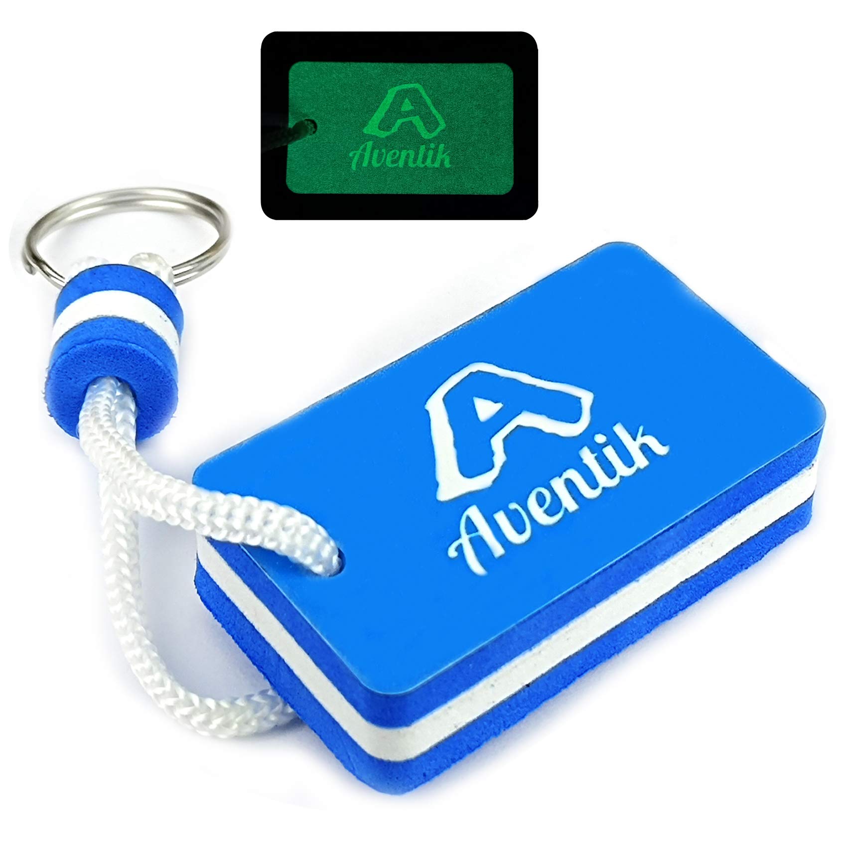 RiverrunsFloating Key Ring Glow in Dark Lightweight Water Buoyant Key chain, Boat Kayak Key Chains for Water Sports