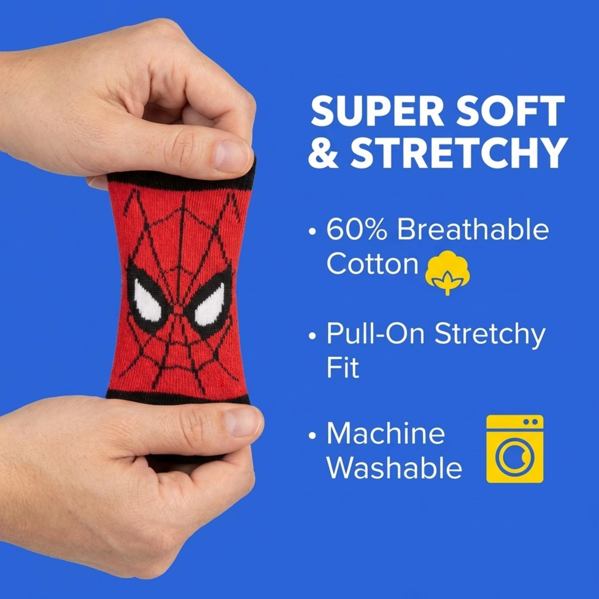 Spiderman Baby-Stiefel, 3er-Pack Spiderman-Babysocken mit Captain America und Thor (3er-Pack, 0-12 Monate), Blau/Rot/Grau, 0-12 Monate, Blau / Rot / Grau, 0-12 Meses