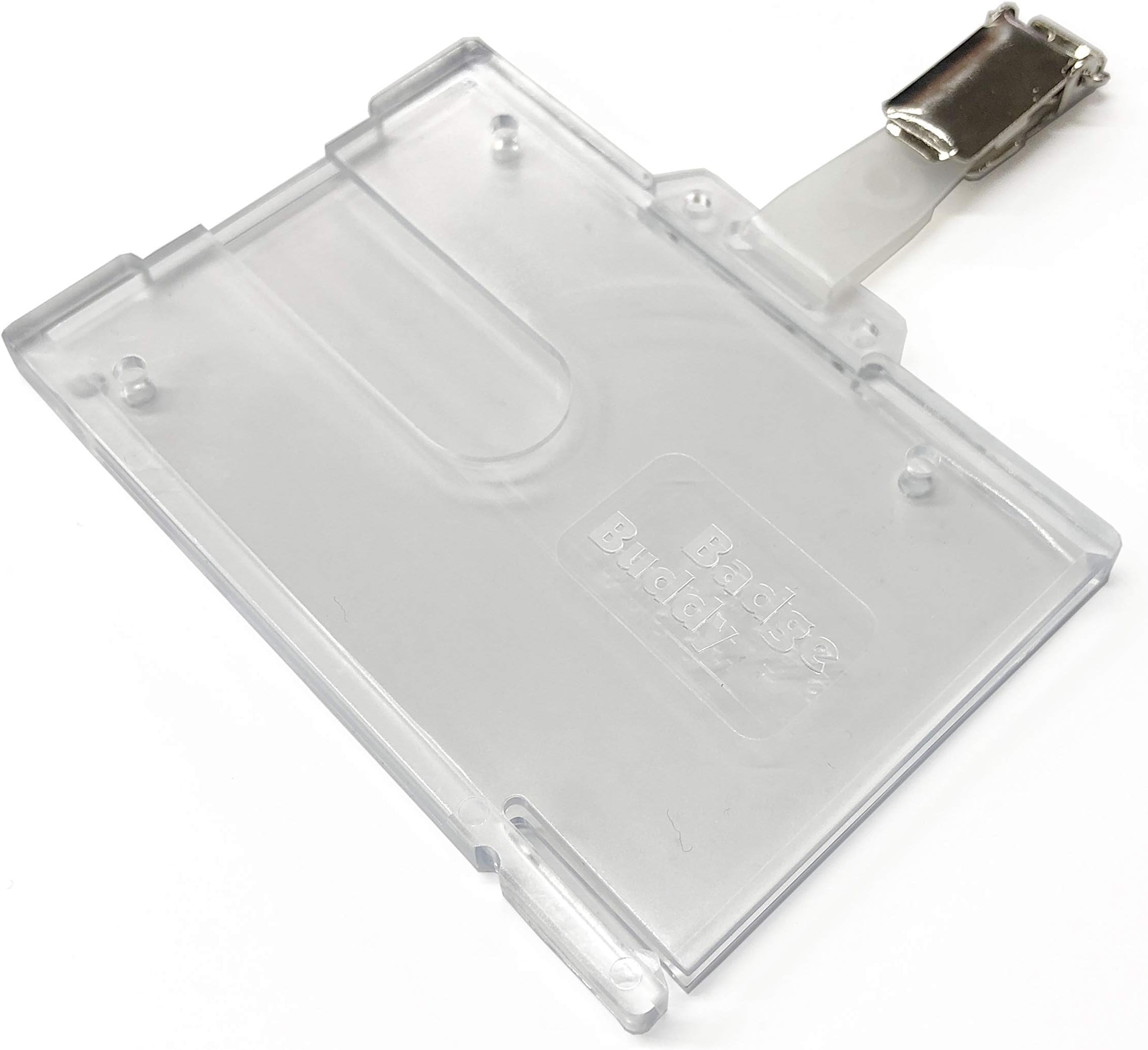 PCL Media ltd® 1 x Badge Buddy with ID Crocodile Badge Clip Horizontal