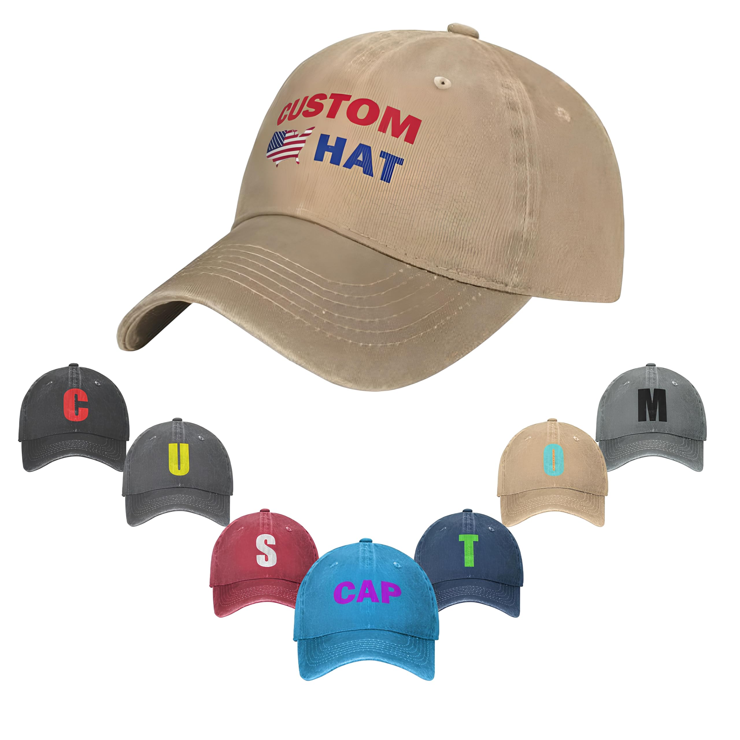 Bulk Custom Hats Personalized Hats Wholesale Prices Custom Cap Design Your Own Logo/Text Custom Baseball Caps for Companies