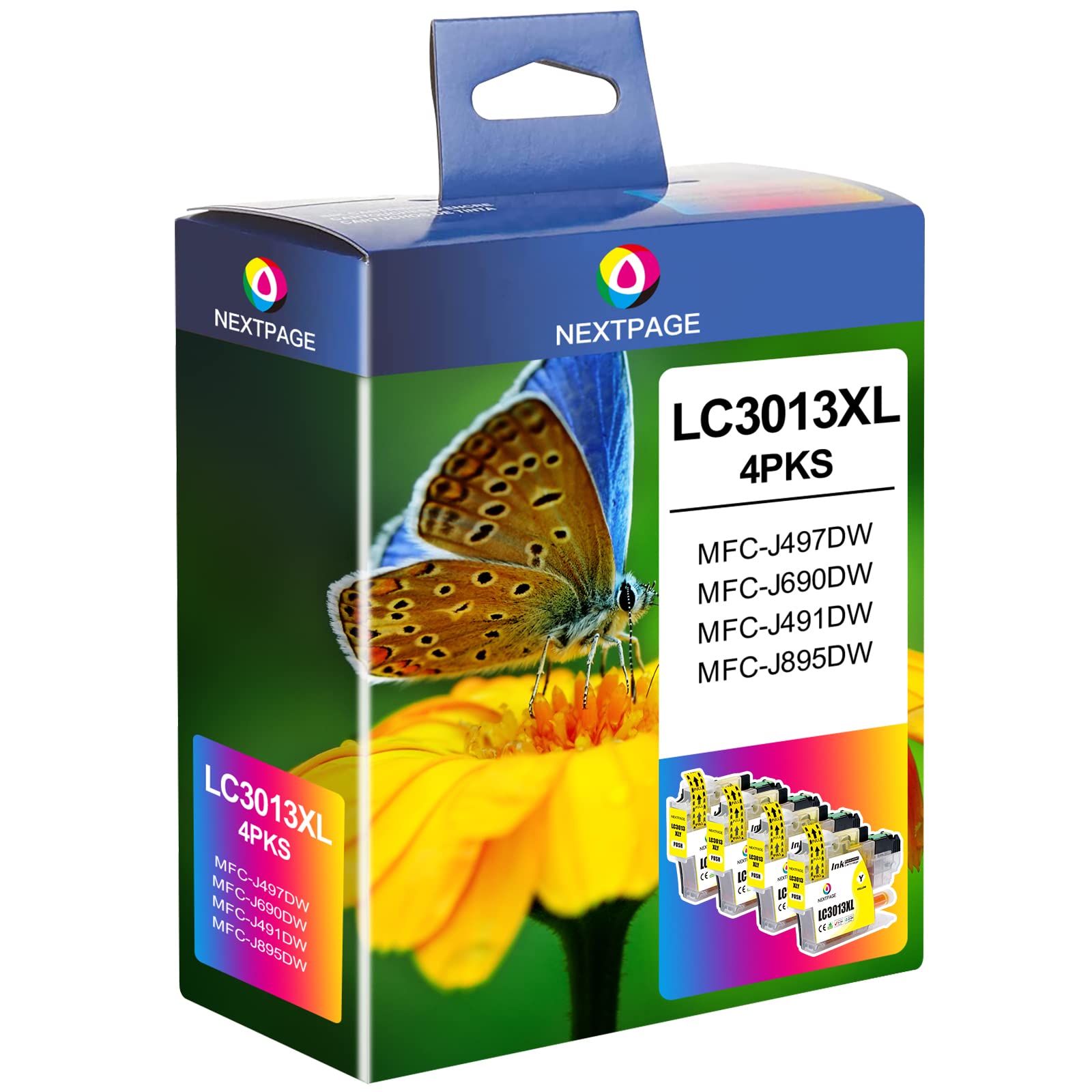 LC3013 LC3013XL Yellow Ink Cartridges Replacement for Brother LC-3013XL Work with Brother MFC-J491DW MFC-J497DW MFC-J690DW MFC-J895DW Printer (