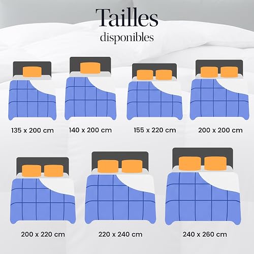 Utopia Bedding Piumino Caldo per tutte le stagioni, 220 x 240 cm, Bianco - 8