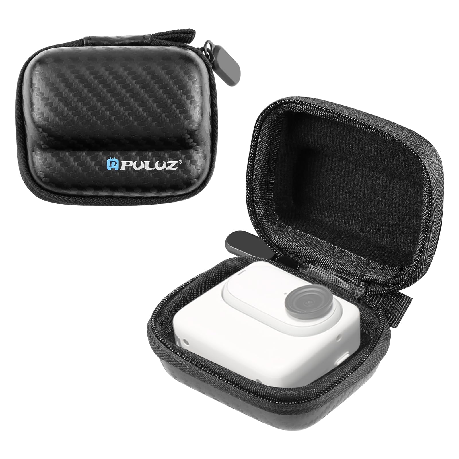 LOPURS Mini Carrying Case for Insta360 GO 3 / GO 3S,Portable Carbon Fiber EVA Camera case,Protective Hard Case Travel Carrying Case Action Camera